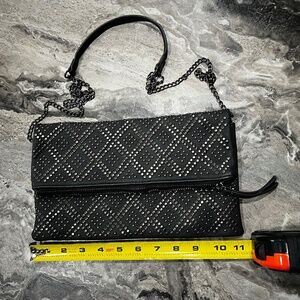 Clutch Handbag Bag Crossbody Studded Pewter NWT